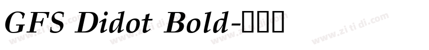 GFS Didot Bold字体转换